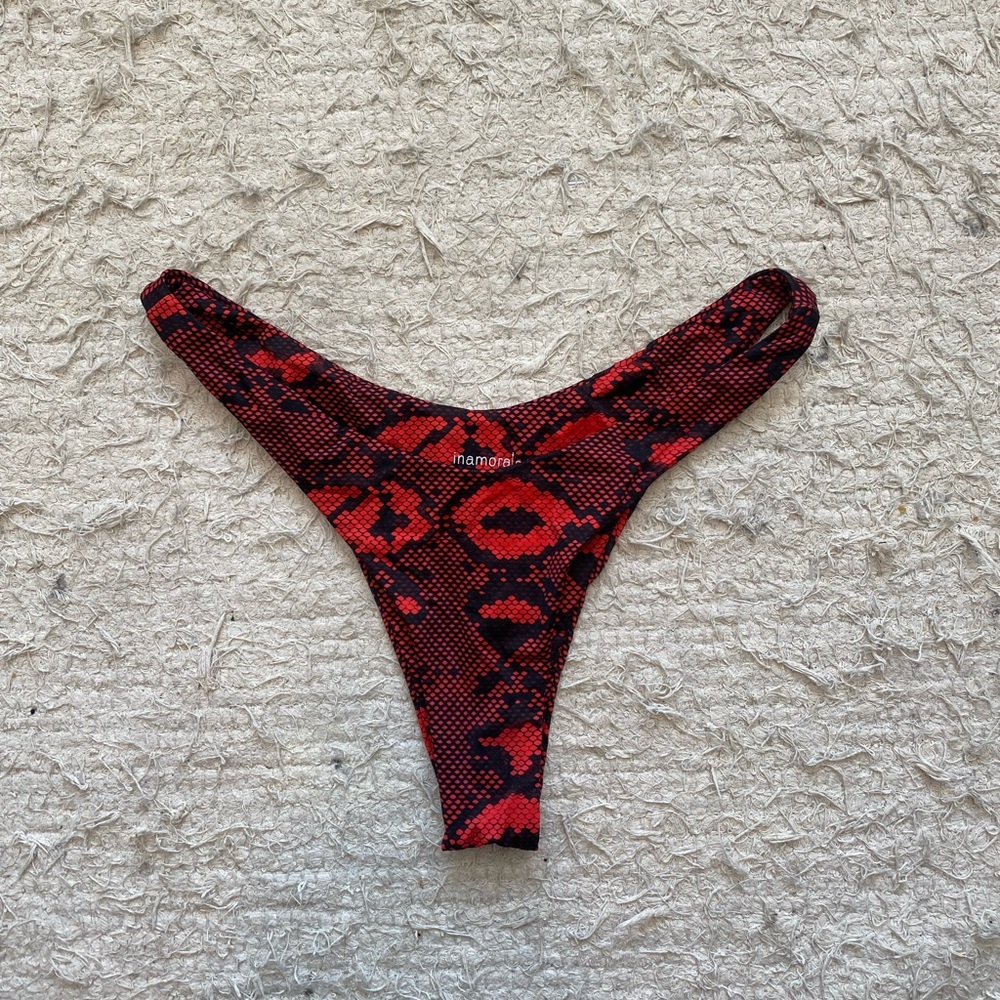 Inamorata Orpheus Snake Print Bikini Bottom